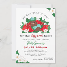 Berry Sweet Baby blue Strawberry Boy Shower
