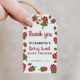 Berry Sweet Baby Cute Strawberry Modern tack Presentetikett