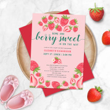 Berry Sweet Baby on Way Strawberry Baby Shower