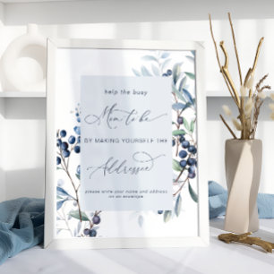 Berry Sweet Baby Shower Adress och kuvert Poster