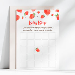 Berry Sweet Baby Shower Baby Bingo-spelkort Inbjudningar