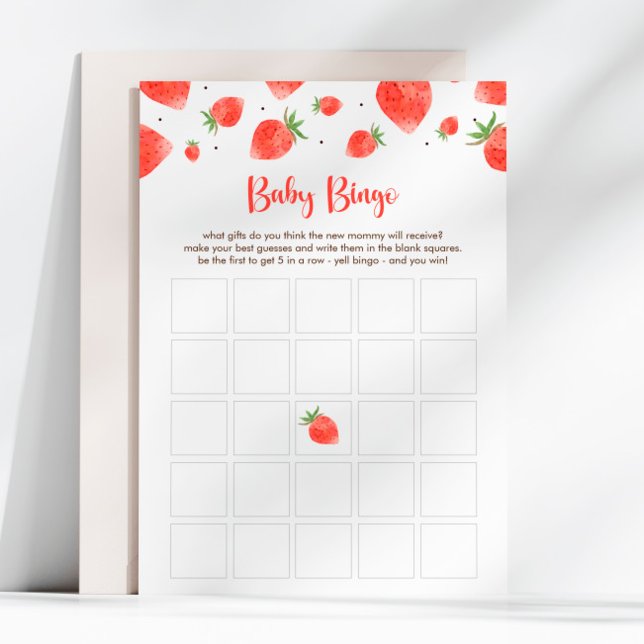 Berry Sweet Baby Shower Baby Bingo-spelkort Inbjudningar (Skapare uppladdad)