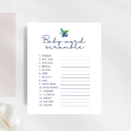 Berry Sweet Baby Shower Baby Ord Scramble Game