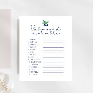 Berry Sweet Baby Shower Baby Ord Scramble Game