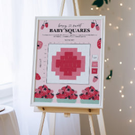 Berry Sweet Baby Shower Betting Squares - tecken Poster