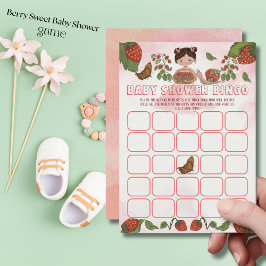 Berry Sweet Baby Shower Bingo Game Inbjudningar