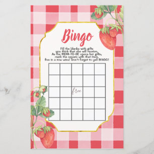 Berry Sweet Baby Shower Bingo-kort Pappra Lakan