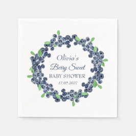 Berry Sweet Baby Shower Blueberry Baby Girl Boy Pappersservett
