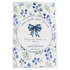 Berry Sweet Baby Shower Blueberry Bow Square