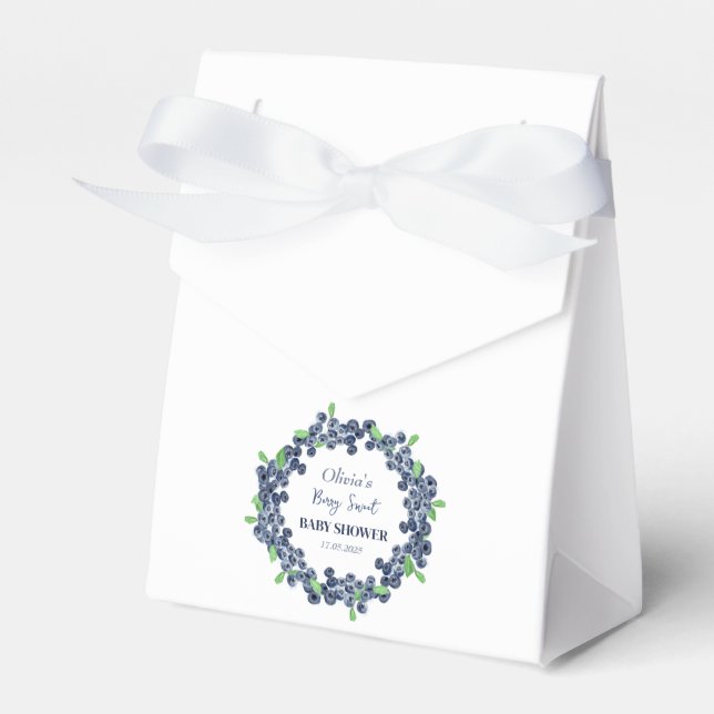 Berry Sweet Baby Shower Blueberry Flicka Boy Presentaskar (Framsidan Sidan)