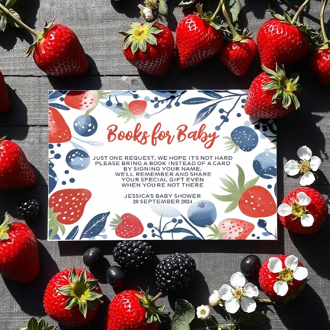 Berry Sweet Baby Shower Bokar för Baby Tilläggskort (Skapare uppladdad)