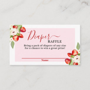 Berry Sweet Baby Shower Diaper Raffle Card Tilläggskort