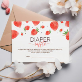 Berry Sweet Baby Shower Diaper Raffle Tilläggskort