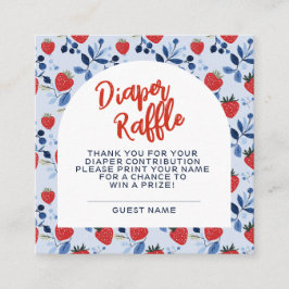 Berry Sweet Baby Shower Diaper Raffle Tilläggskort