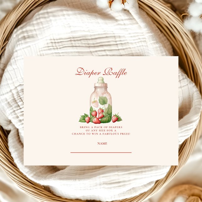 Berry Sweet Baby Shower Diapper Raffle Tilläggskort (Skapare uppladdad)