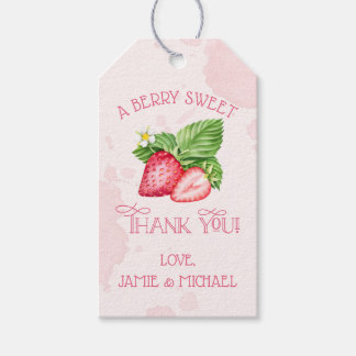 Berry Sweet Baby Shower Favor Tags! Jordgubbe Presentetikett