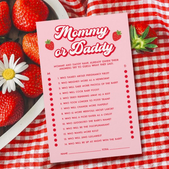 Berry Sweet Baby Shower Game Game Gissa vem Mamma  (Skapare uppladdad)