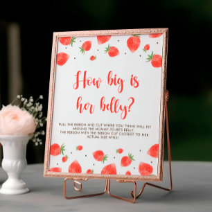 Berry Sweet Baby Shower Game-skylt hur stor del av Poster