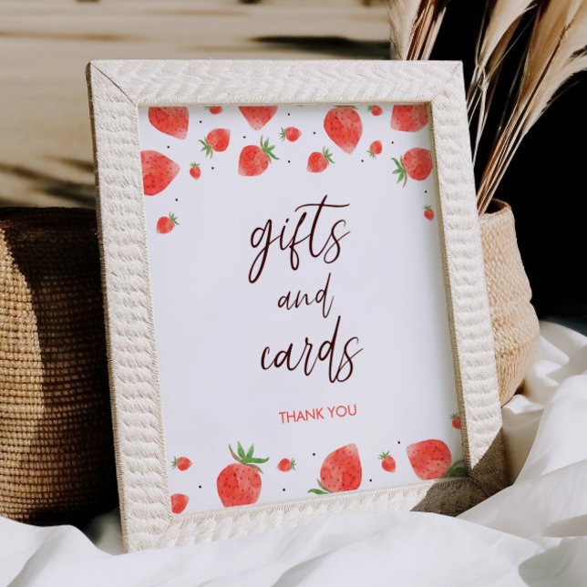 Berry Sweet Baby Shower Gifts and Cards Sign Poster (Skapare uppladdad)