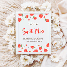 Berry Sweet Baby Shower gissar att det söta  teckn Poster