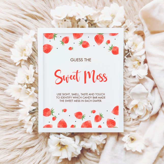 Berry Sweet Baby Shower gissar att det söta  teckn Poster (Skapare uppladdad)