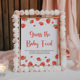 Berry Sweet Baby Shower gissar Baby matmärket Poster