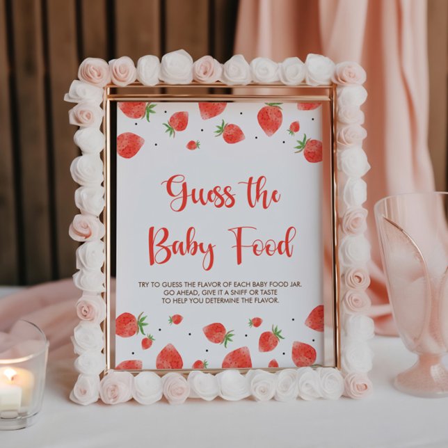 Berry Sweet Baby Shower gissar Baby matmärket Poster (Skapare uppladdad)