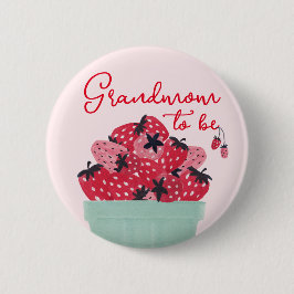 Berry Sweet Baby Shower Grandma Button Knapp