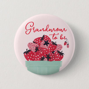 Berry Sweet Baby Shower Grandma Button Knapp