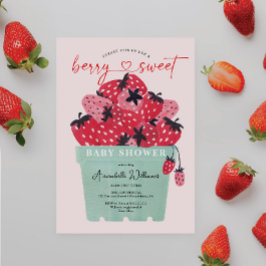 Berry Sweet Baby Shower-inbjudan jordgubbe Inbjudningar