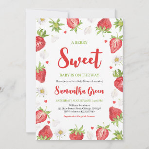 Berry Sweet Baby Shower Inbjudningar