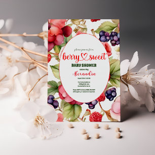 Berry Sweet Baby Shower Inbjudningar