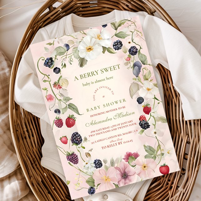Berry Sweet Baby Shower Inbjudningar (Skapare uppladdad)
