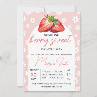 Berry Sweet Baby Shower Invite Inbjudningar