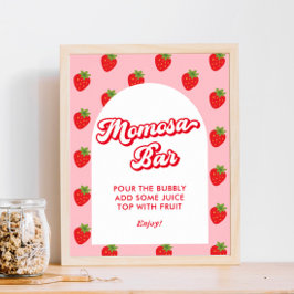 Berry Sweet Baby Shower Momosa Pub Poster