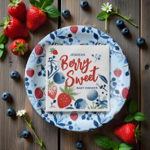 Berry Sweet Baby Shower Papper Plate