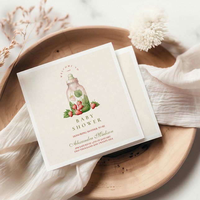 Berry Sweet Baby Shower Pappersservett (Skapare uppladdad)
