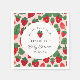 Berry Sweet Baby Shower Picnic Pappersservett