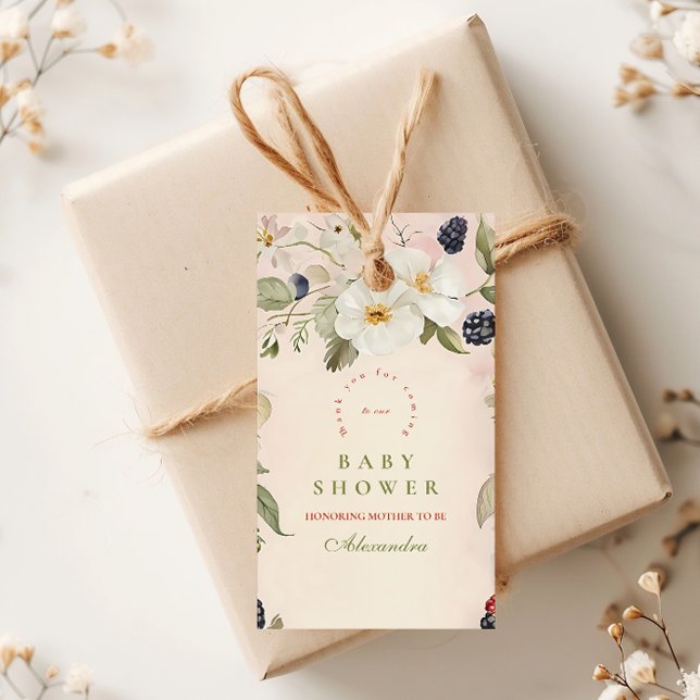 Berry Sweet Baby Shower Presentetikett (Skapare uppladdad)