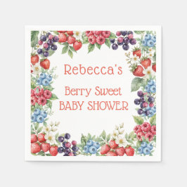 Berry Sweet Baby Shower ram på bär Pappersservett