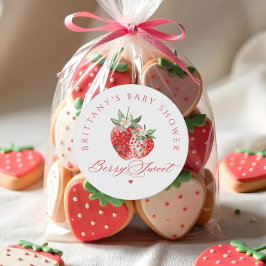 Berry Sweet Baby Shower Runt Klistermärke