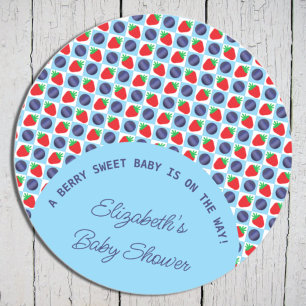 Berry Sweet Baby Shower Runt Klistermärke