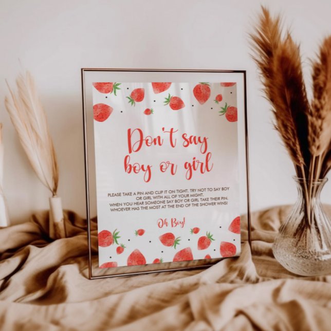 Berry Sweet Baby Shower-speltecken Poster (Skapare uppladdad)