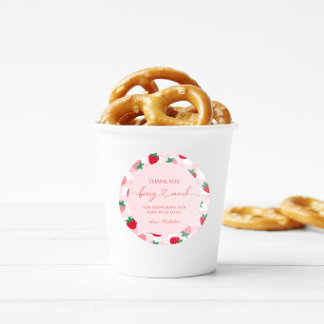 Berry Sweet Baby Shower Stickers Runt Klistermärke