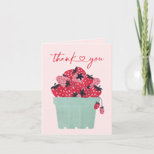 Berry Sweet Baby Shower Strawberry Tack för dina k Inbjudan