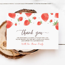 Berry Sweet Baby Shower Tack för kortet