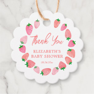 Berry Sweet Baby Shower Tack Gåvor Etiketter