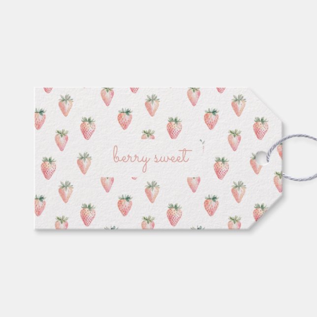 Berry Sweet Baby Shower Tack Presentetikett (Framsidan (Horisontell))