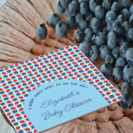 Berry Sweet Baby Shower Underlägg Papper Kvadrat