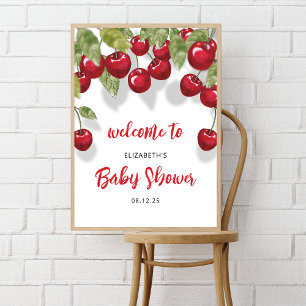 Berry Sweet Baby Shower Välkomstskum Board Poster
